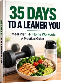 35 Days to a Leaner You weight loss ebook with meal plan and home workouts